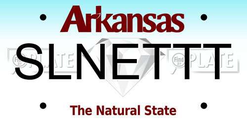 SLNETTT Arkansas License Plate