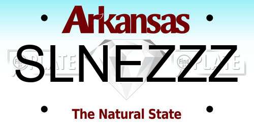 SLNEZZZ Arkansas License Plate