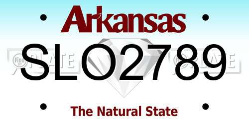 SLO2789 Arkansas License Plate