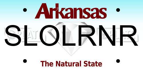 SLOLRNR Arkansas License Plate