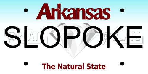 SLOPOKE Arkansas License Plate