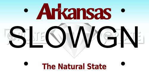 SLOWGN Arkansas License Plate