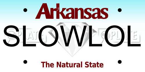 SLOWLOL Arkansas License Plate