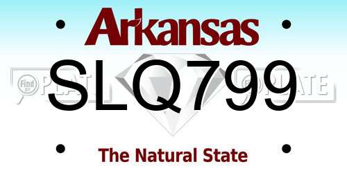 SLQ799 Arkansas License Plate