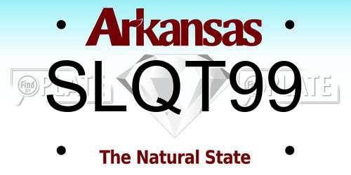 SLQT99 Arkansas License Plate