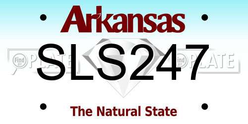 SLS247 Arkansas License Plate