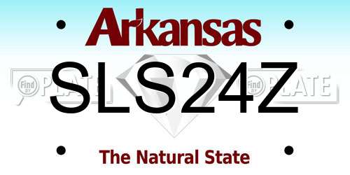 SLS24Z Arkansas License Plate