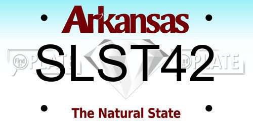 SLST42 Arkansas License Plate