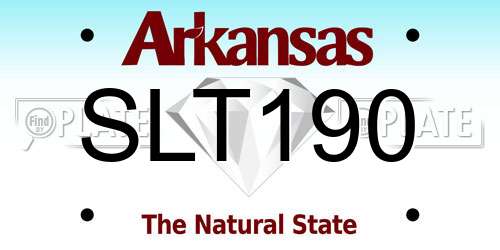 SLT190 Arkansas License Plate