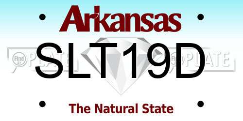 SLT19D Arkansas License Plate