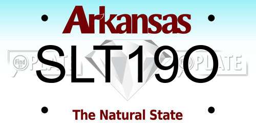 SLT19O Arkansas License Plate