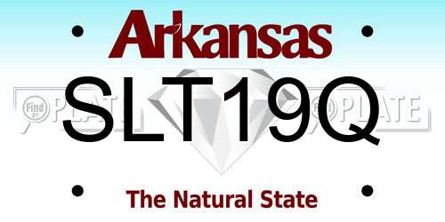 SLT19Q Arkansas License Plate