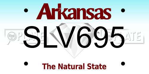 SLV695 Arkansas License Plate