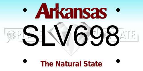 SLV698 Arkansas License Plate