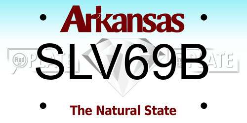 SLV69B Arkansas License Plate