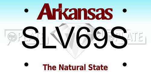 SLV69S Arkansas License Plate