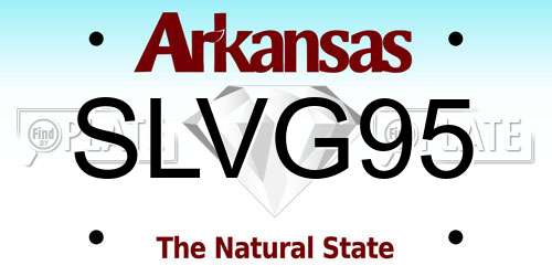 SLVG95 Arkansas License Plate
