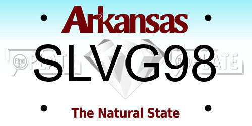 SLVG98 Arkansas License Plate