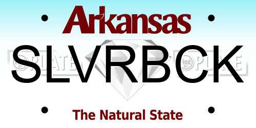 SLVRBCK Arkansas License Plate