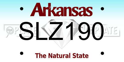 SLZ190 Arkansas License Plate