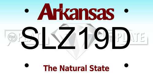 SLZ19D Arkansas License Plate