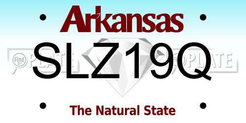 SLZ19Q Arkansas License Plate