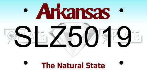 SLZ5019 Arkansas License Plate