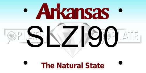 SLZI90 Arkansas License Plate