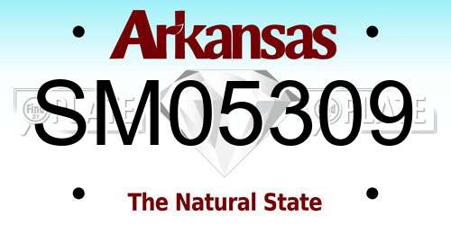 SM05309 Arkansas License Plate