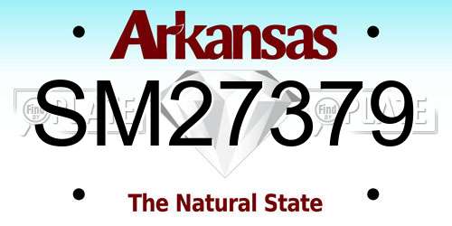 SM27379 Arkansas License Plate