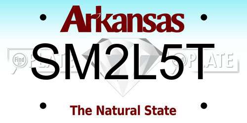 SM2L5T Arkansas License Plate