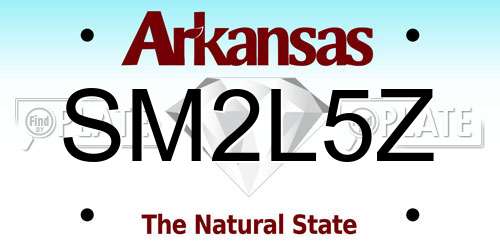 SM2L5Z Arkansas License Plate