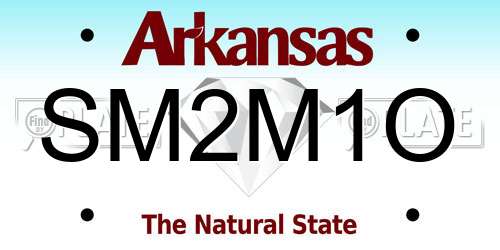 SM2M1O Arkansas License Plate