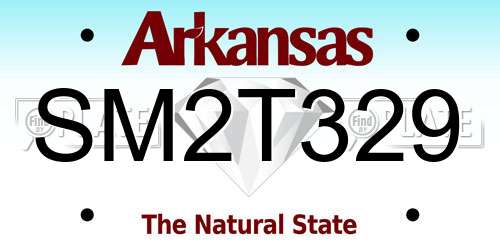 SM2T329 Arkansas License Plate