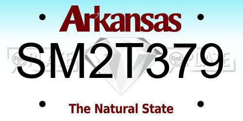 SM2T379 Arkansas License Plate