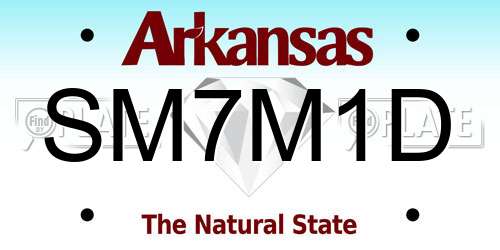 SM7M1D Arkansas License Plate