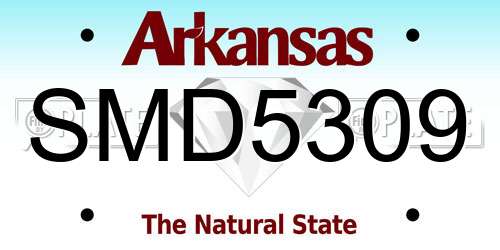 SMD5309 Arkansas License Plate