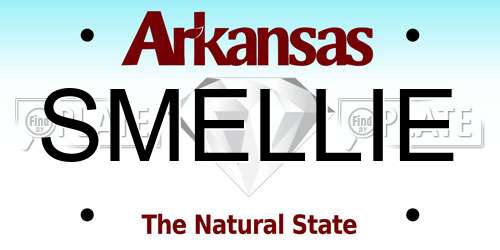 SMELLIE Arkansas License Plate
