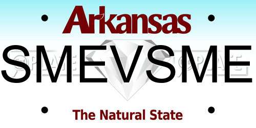 SMEVSME Arkansas License Plate