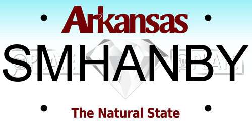SMHANBY Arkansas License Plate