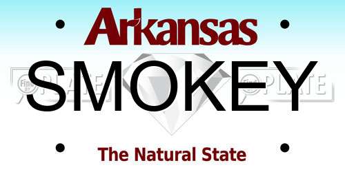 SMOKEY Arkansas License Plate