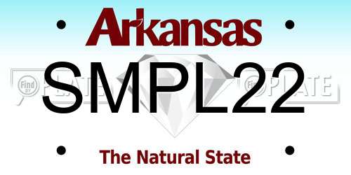 SMPL22 Arkansas License Plate
