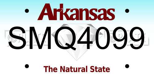 SMQ4099 Arkansas License Plate