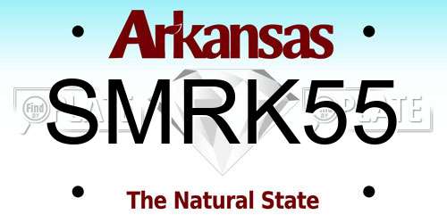 SMRK55 Arkansas License Plate