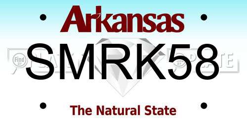 SMRK58 Arkansas License Plate