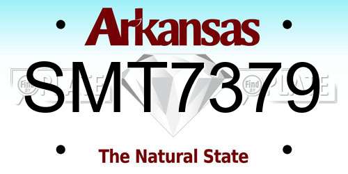 SMT7379 Arkansas License Plate