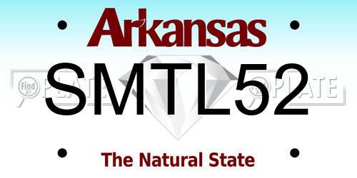 SMTL52 Arkansas License Plate