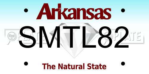 SMTL82 Arkansas License Plate