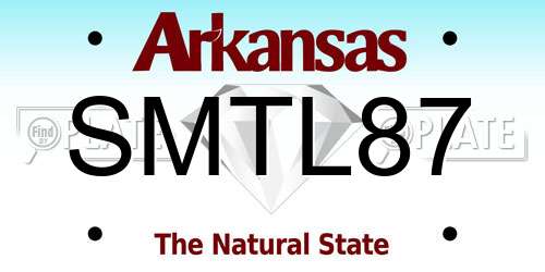 SMTL87 Arkansas License Plate