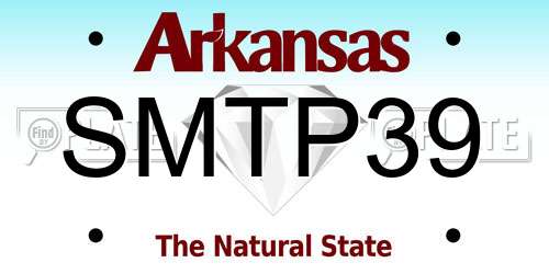 SMTP39 Arkansas License Plate